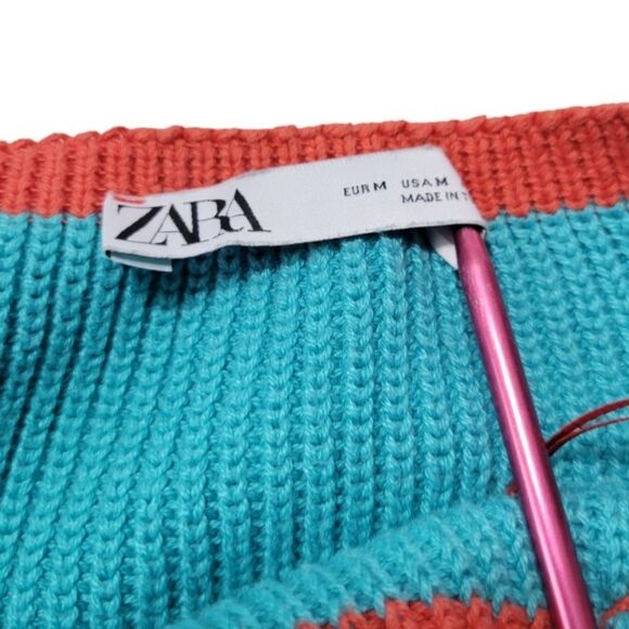 Zara Top Size Medium Womens Zara Knit Top Halter Top Crop Top Zara Knit Crop Top - Picture 6 of 6